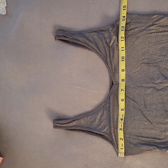 NWOT Banana Republic Reversible Silver Metallic Tank, Size S - Picture 7 of 7